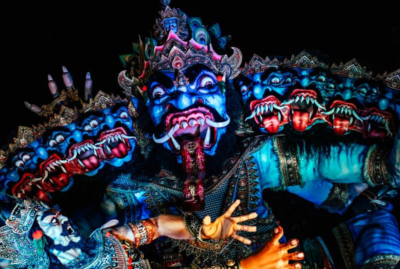 As the sun begins its descent beyond the horizon, casting a golden hue over the island of Bali, anticipation mounts among the villagers for the annual Ogoh-Ogoh parade.