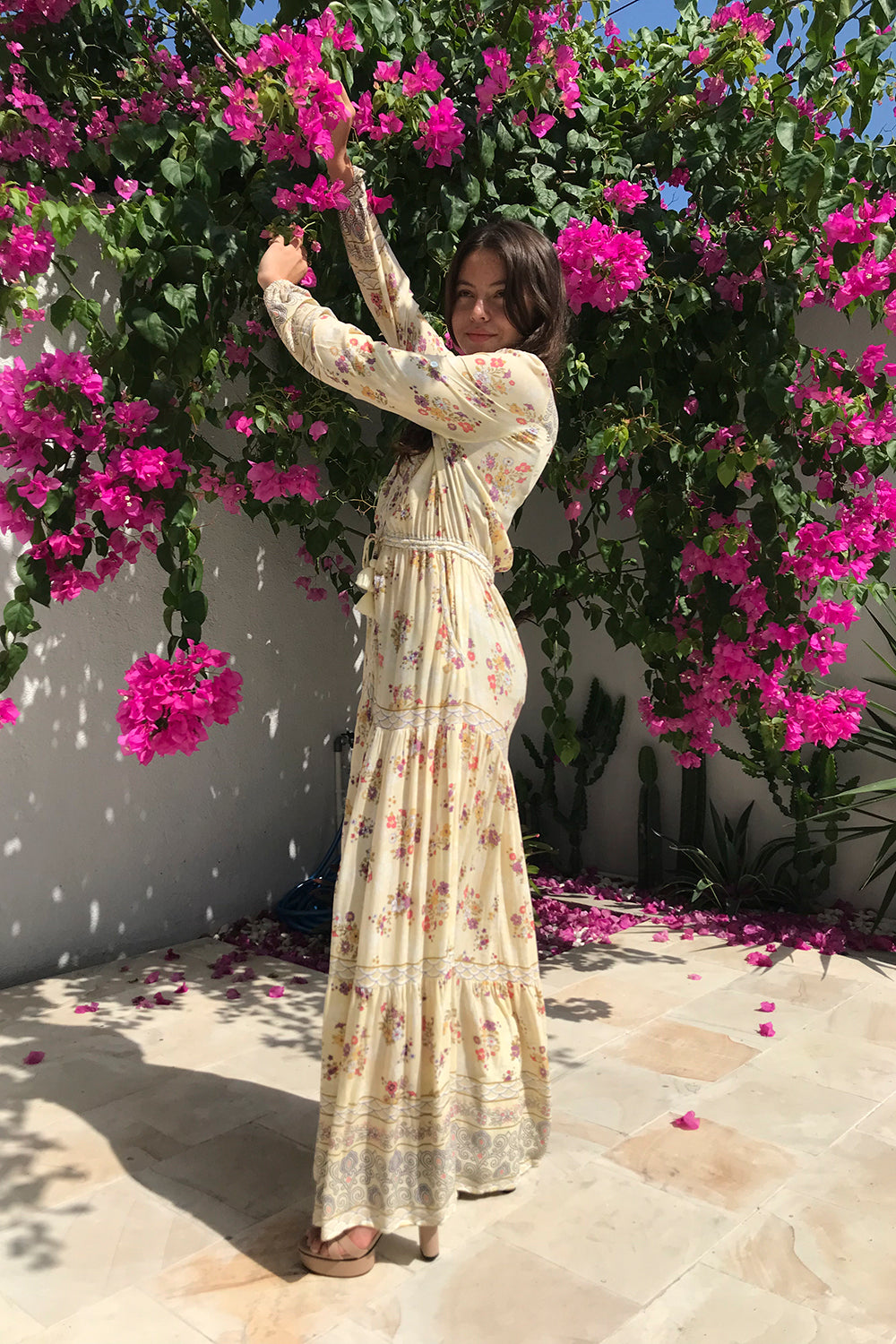 The Alannah Maxi Dress in Vanilla by Tulle and Batiste, a size-inclusive design that flatters all body types, perfect for every bohemian soul.