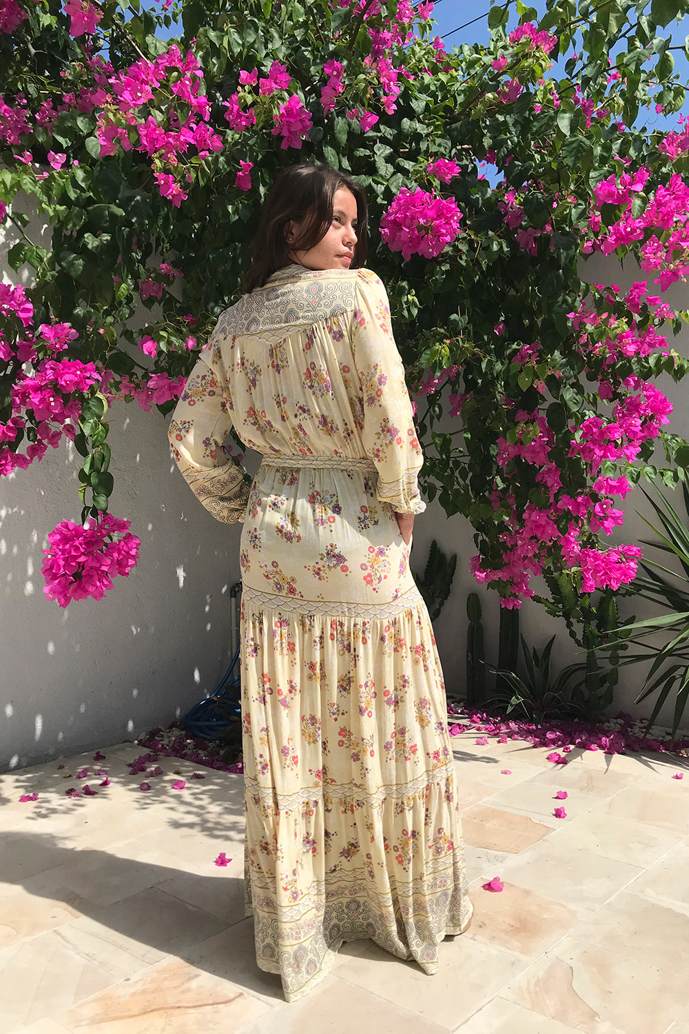 The Alannah Maxi Dress in Vanilla by Tulle and Batiste, flowing silhouettes and handmade with love by Balinese artisans.