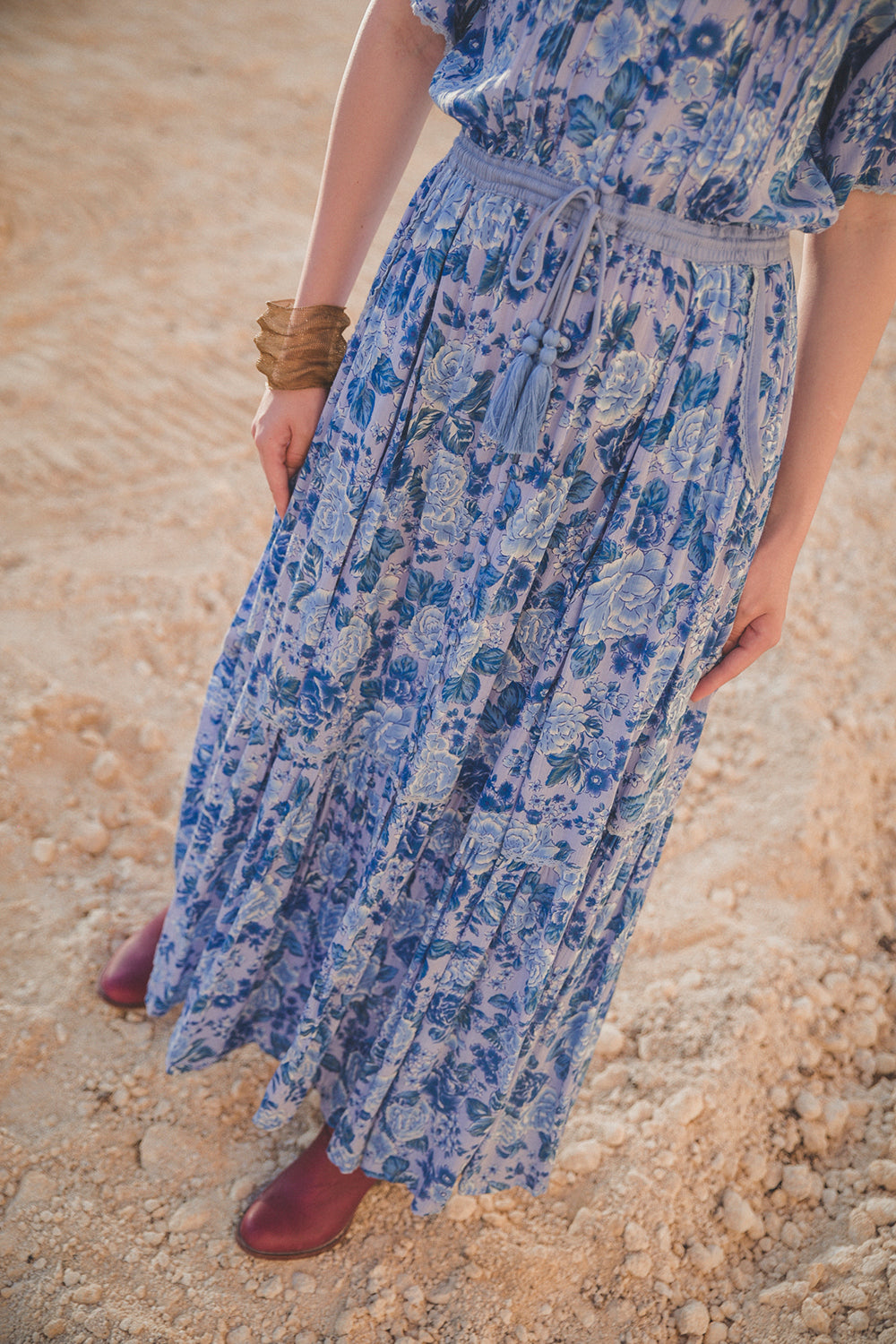 Alba Maxi Dress - Ibiza Blue - Peony by Tulle and Batiste - Ethical Slow Fashion - Free Shipping - Easy Returns