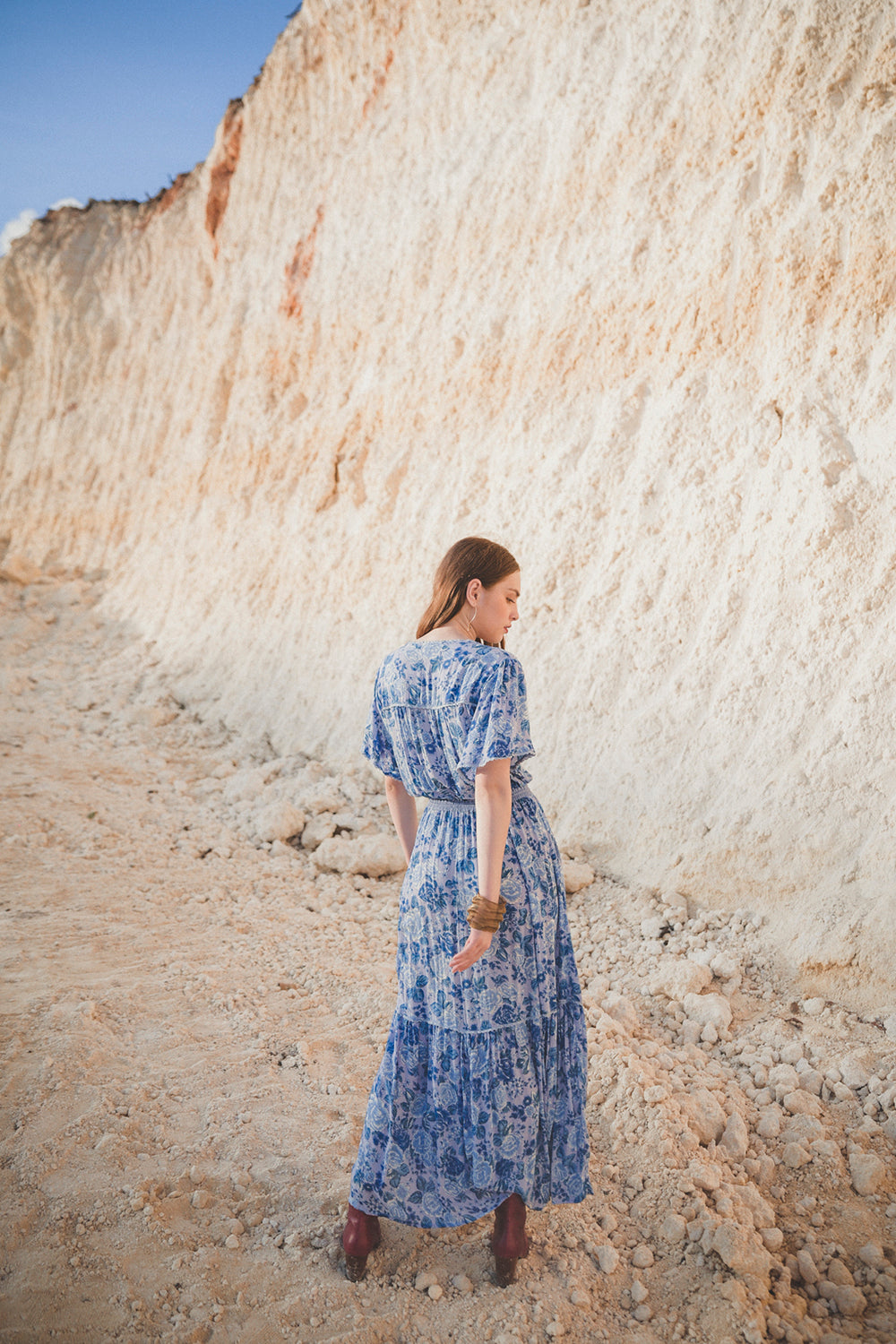 Alba Maxi Dress - Ibiza Blue - Peony by Tulle and Batiste - Ethical Slow Fashion - Free Shipping - Easy Returns