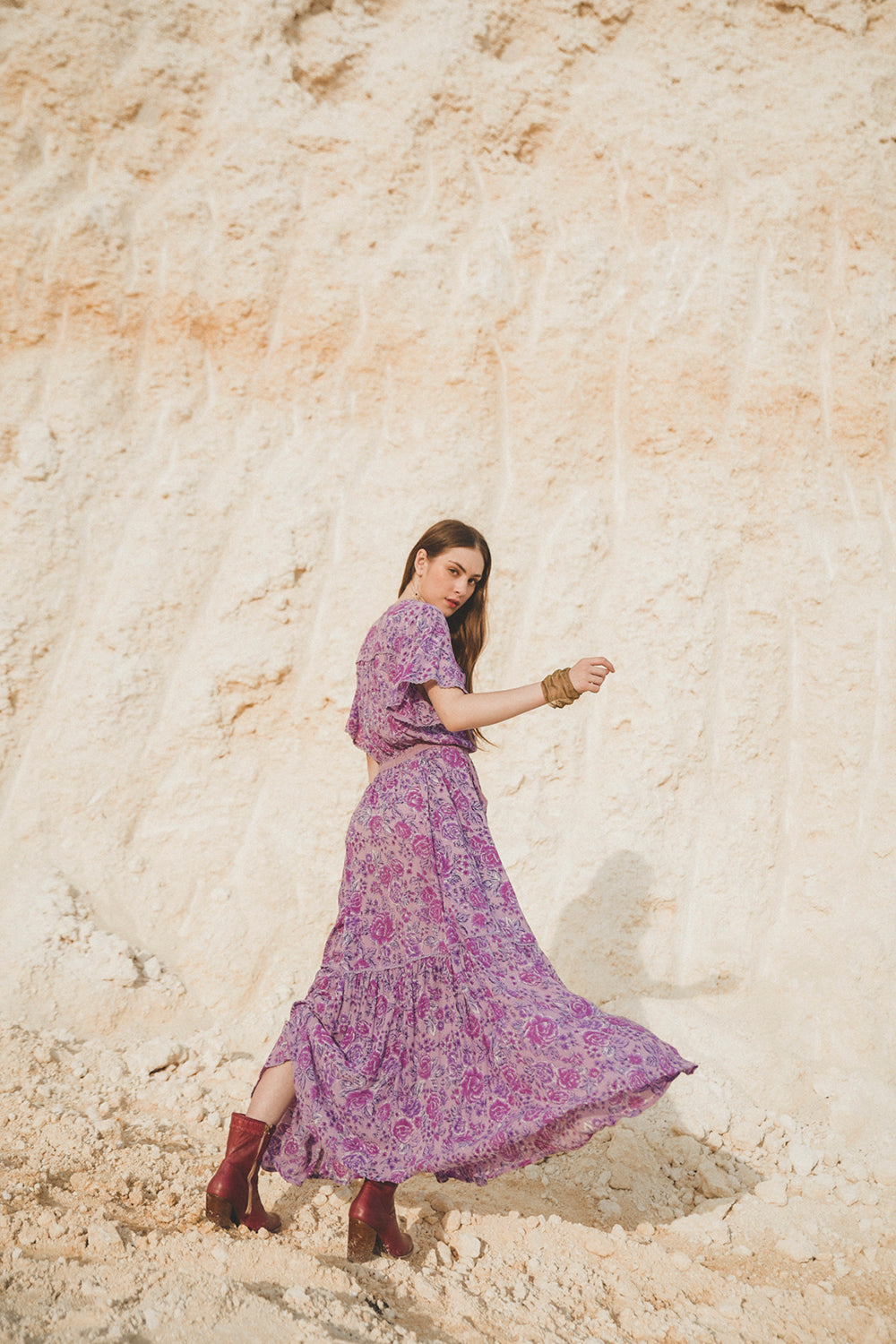 Alba Maxi Dress - Violet - Peony by Tulle and Batiste - Ethical Slow Fashion - Free Shipping - Easy Returns