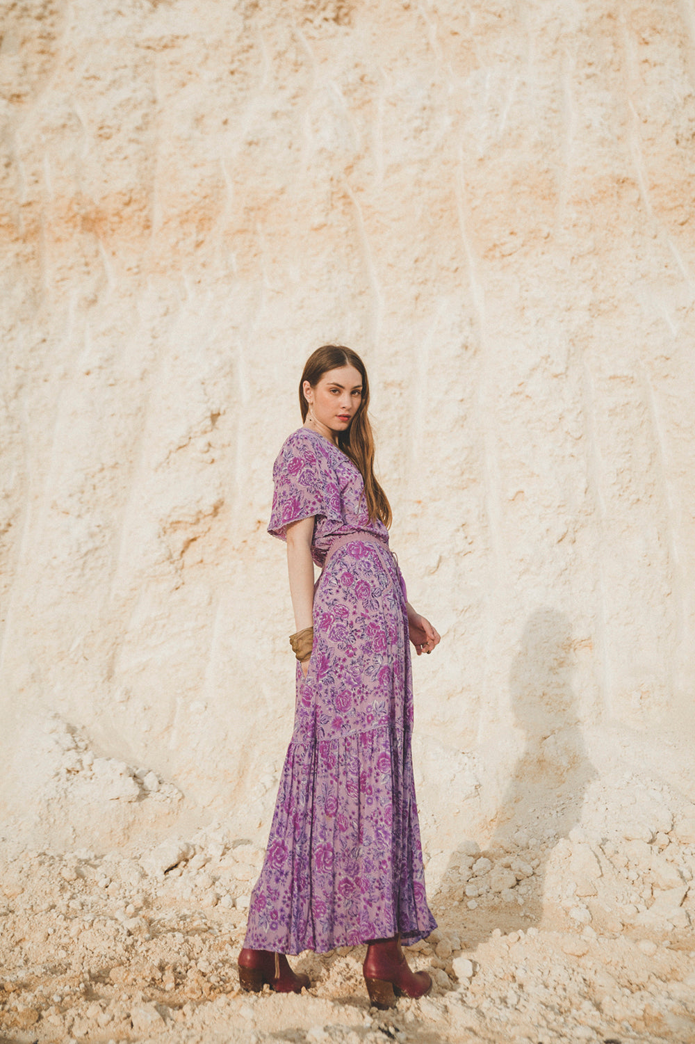 Alba Maxi Dress - Violet - Peony by Tulle and Batiste - Ethical Slow Fashion - Free Shipping - Easy Returns