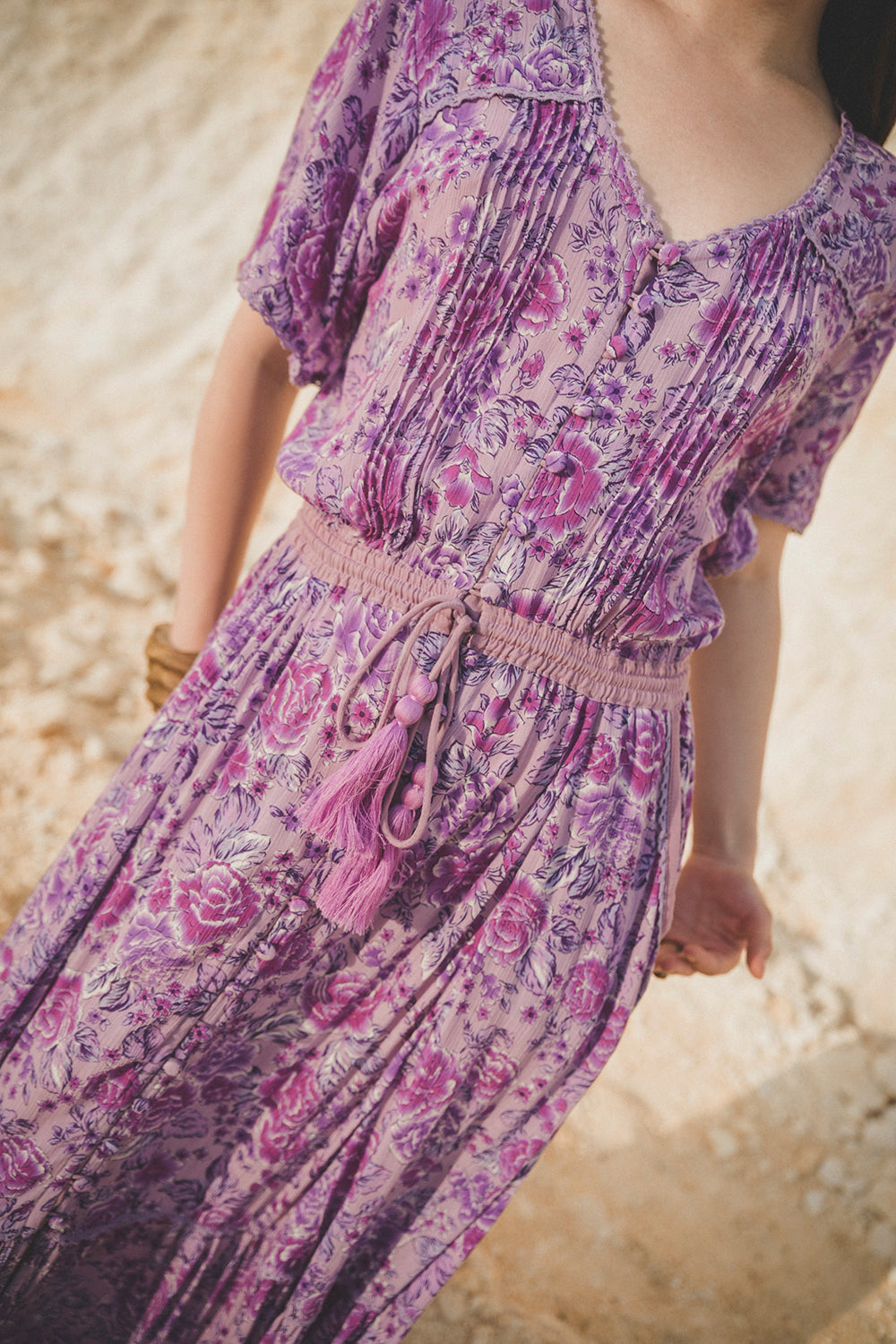 Alba Maxi Dress - Violet - Peony by Tulle and Batiste - Ethical Slow Fashion - Free Shipping - Easy Returns