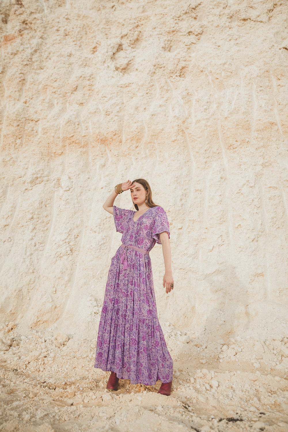 Alba Maxi Dress - Violet - Peony by Tulle and Batiste - Ethical Slow Fashion - Free Shipping - Easy Returns