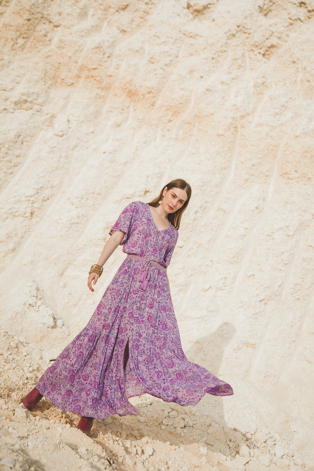 Alba Maxi Dress - Violet - Peony by Tulle and Batiste - Ethical Slow Fashion - Free Shipping - Easy Returns