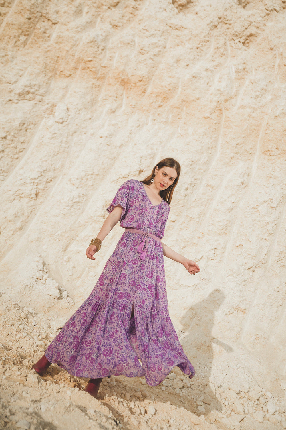 Alba Maxi Dress - Violet - Peony by Tulle and Batiste - Ethical Slow Fashion - Free Shipping - Easy Returns