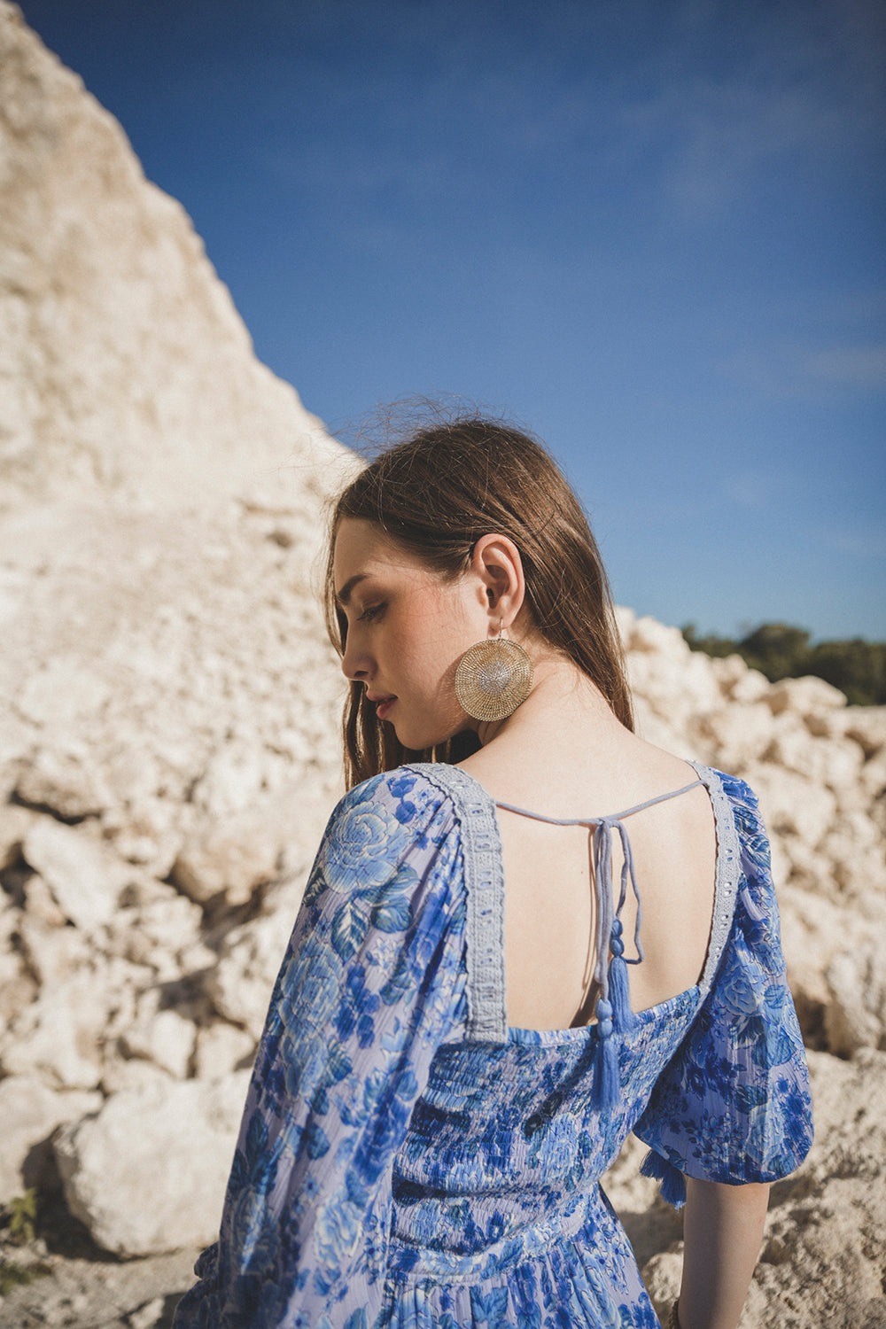 Alma Mini Dress - Ibiza Blue - Peony by Tulle and Batiste - Ethical Slow Fashion - Free Shipping - Easy Returns