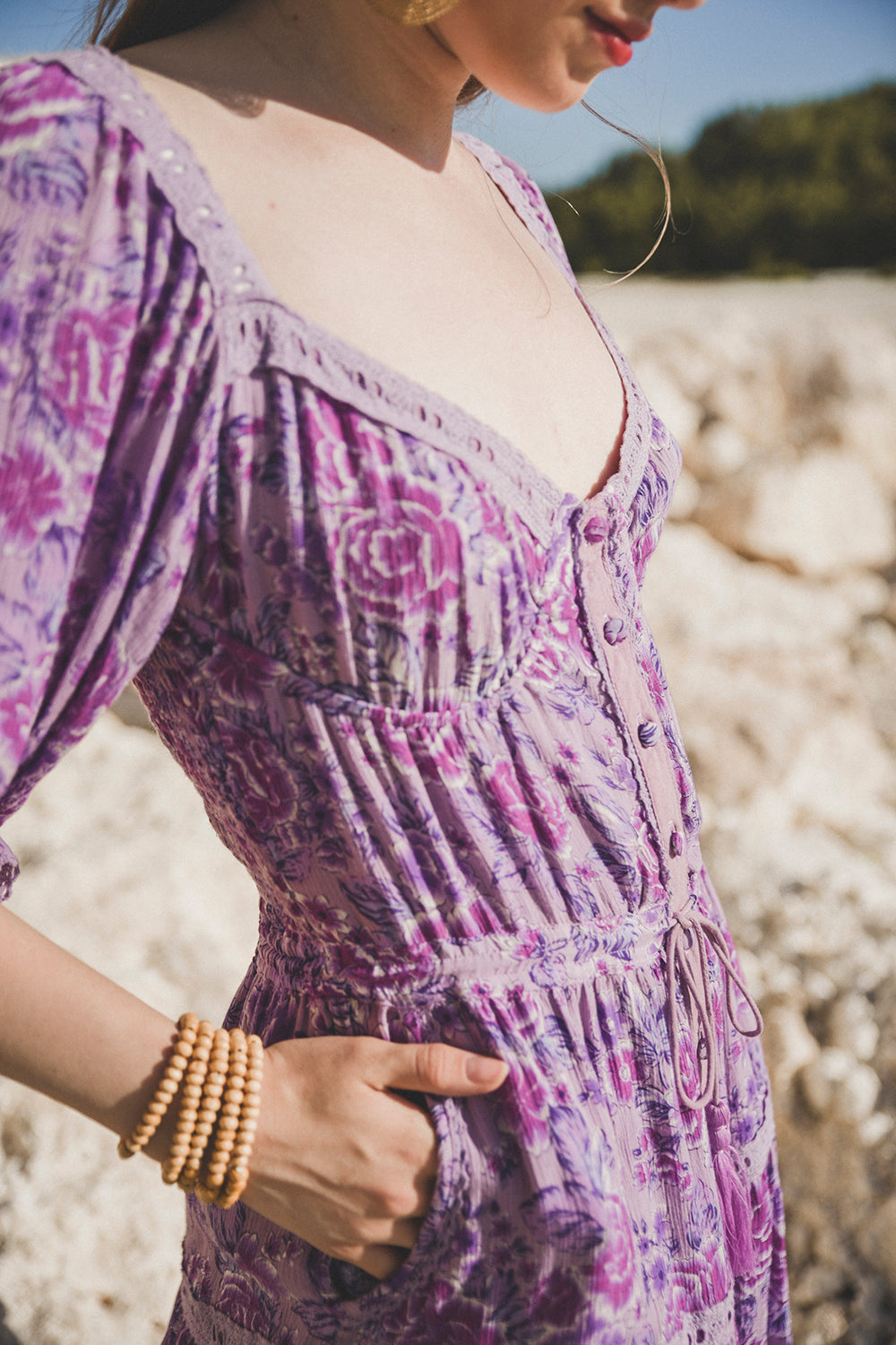 Alma Mini Dress - Violet - Peony by Tulle and Batiste - Ethical Slow Fashion - Free Shipping - Easy Returns