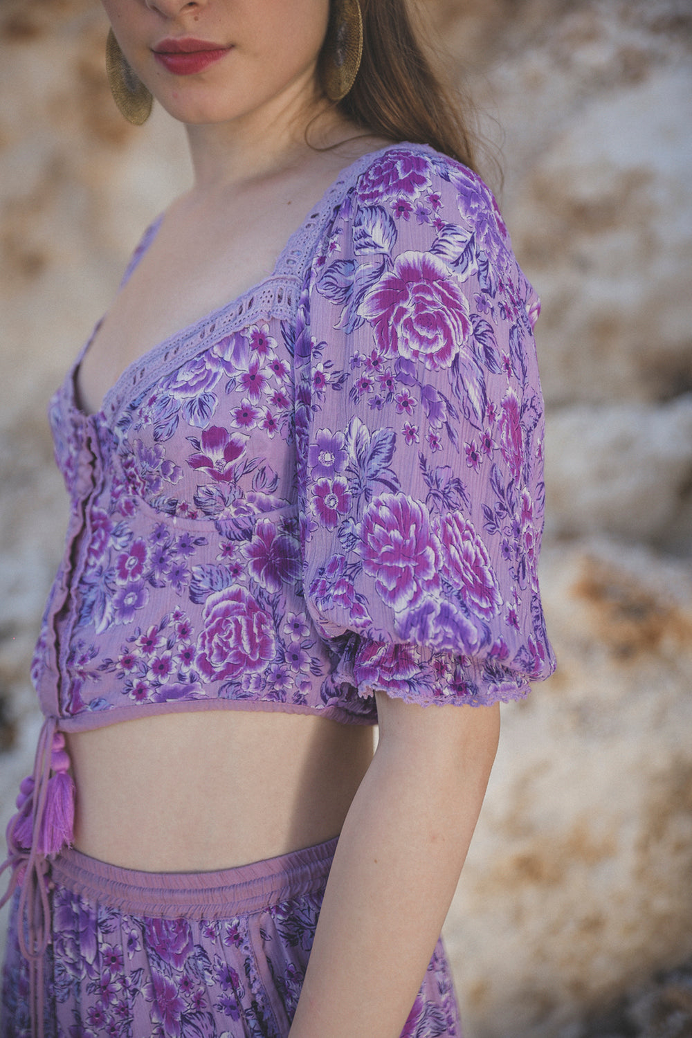 Alma Top - Violet - Peony by Tulle and Batiste - Ethical Slow Fashion - Free Shipping - Easy Returns