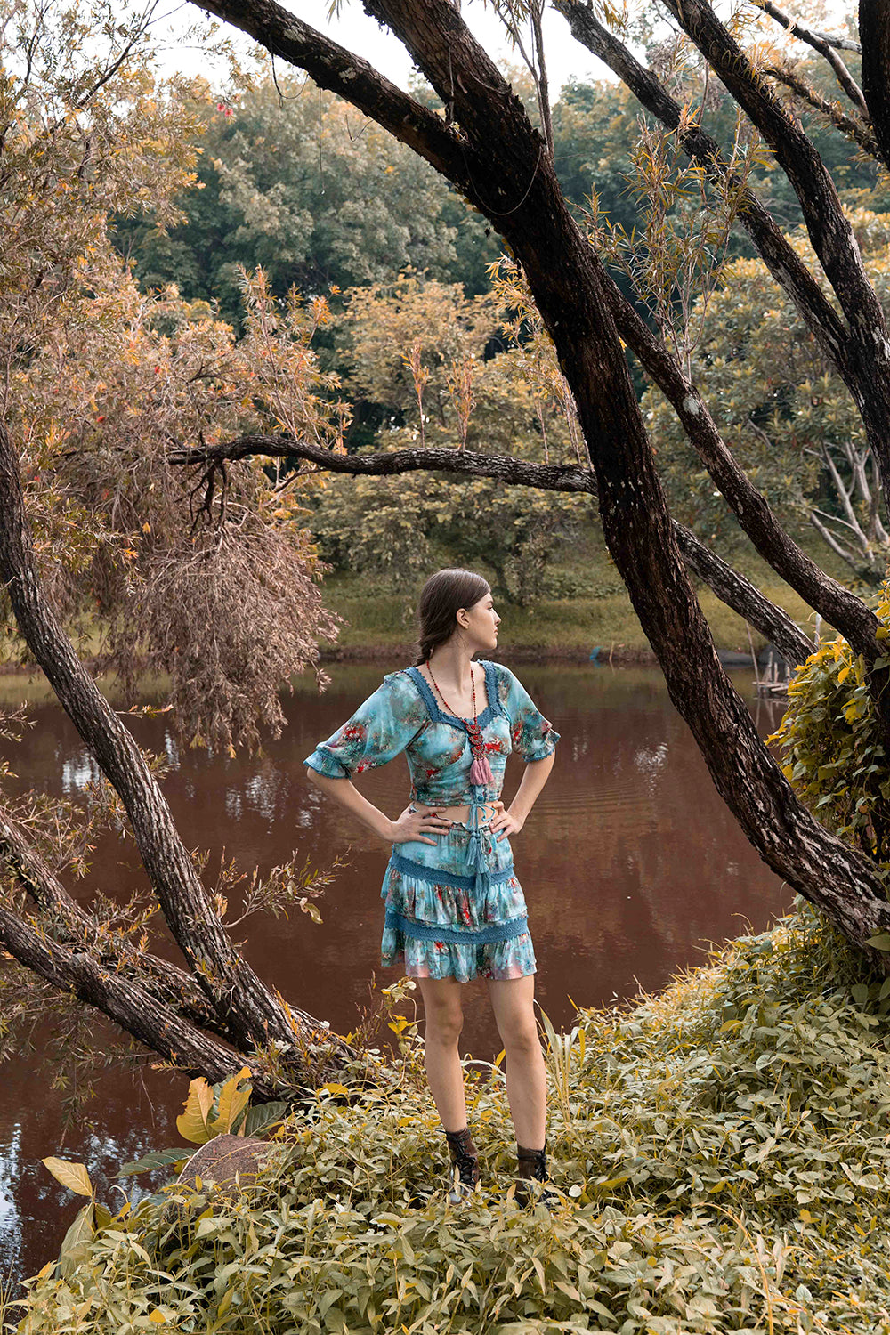 Aveline Crop Top a sustainable staple for your boho wardrobe, supporting responsible fashion
