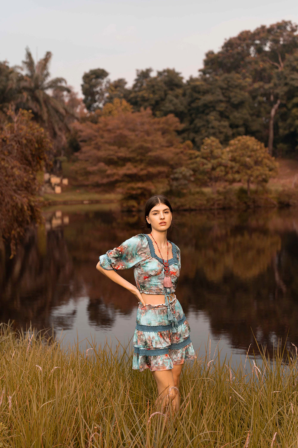 Handcrafted with care, the Aveline Crop Top embodies the essence of ethical boho fashion