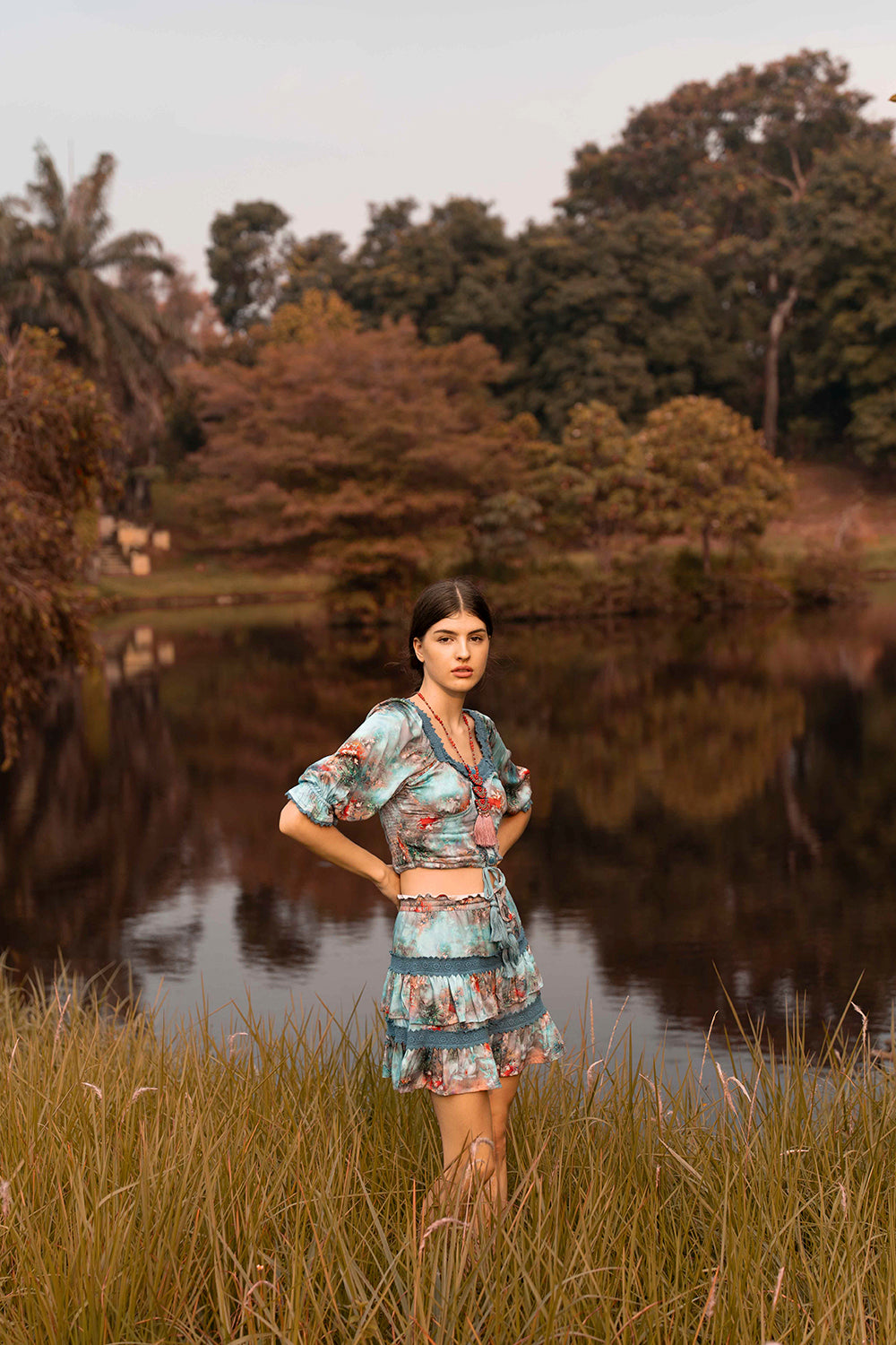 Ethically sourced materials, artisan craftsmanship, the Aveline Crop Top for mindful boho fashion