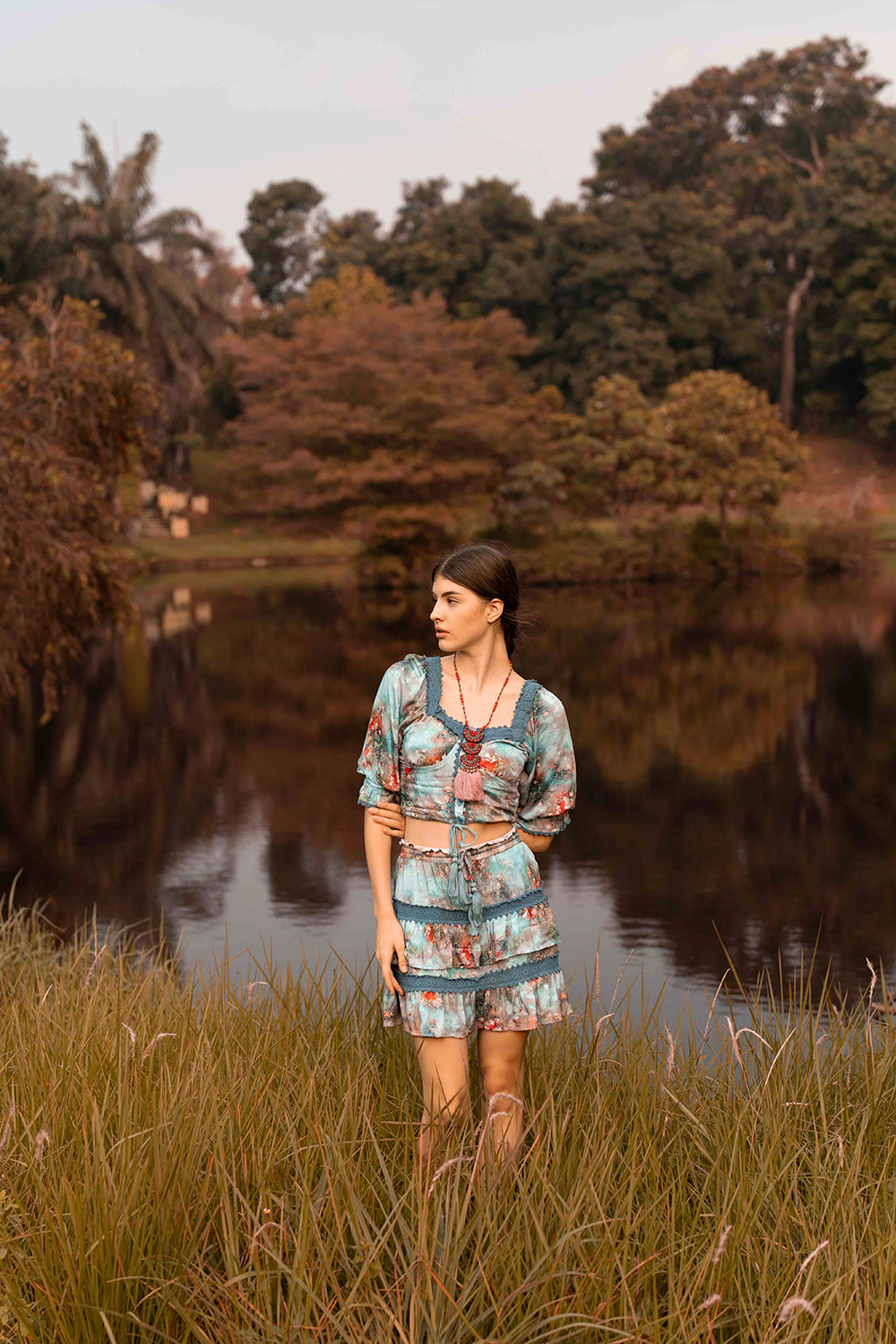 Make a statement in sustainable style with the Aveline Crop Top, a boho essential