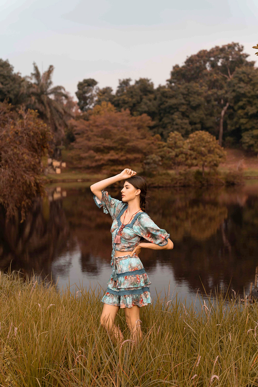 Eco-friendly and effortlessly chic, the Aveline Crop Top for the conscious bohemian