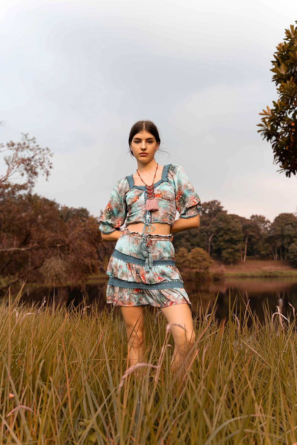 Sustainable fashion never looked so good, the Aveline Crop Top for the ethically minded boho lover