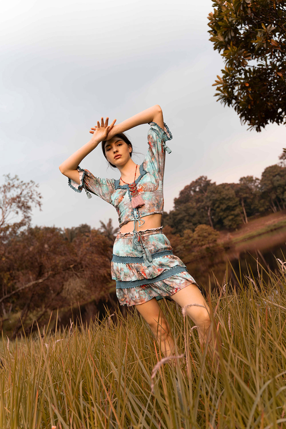 Sustainably crafted Aveline Crop Top for the eco-conscious bohemian at heart