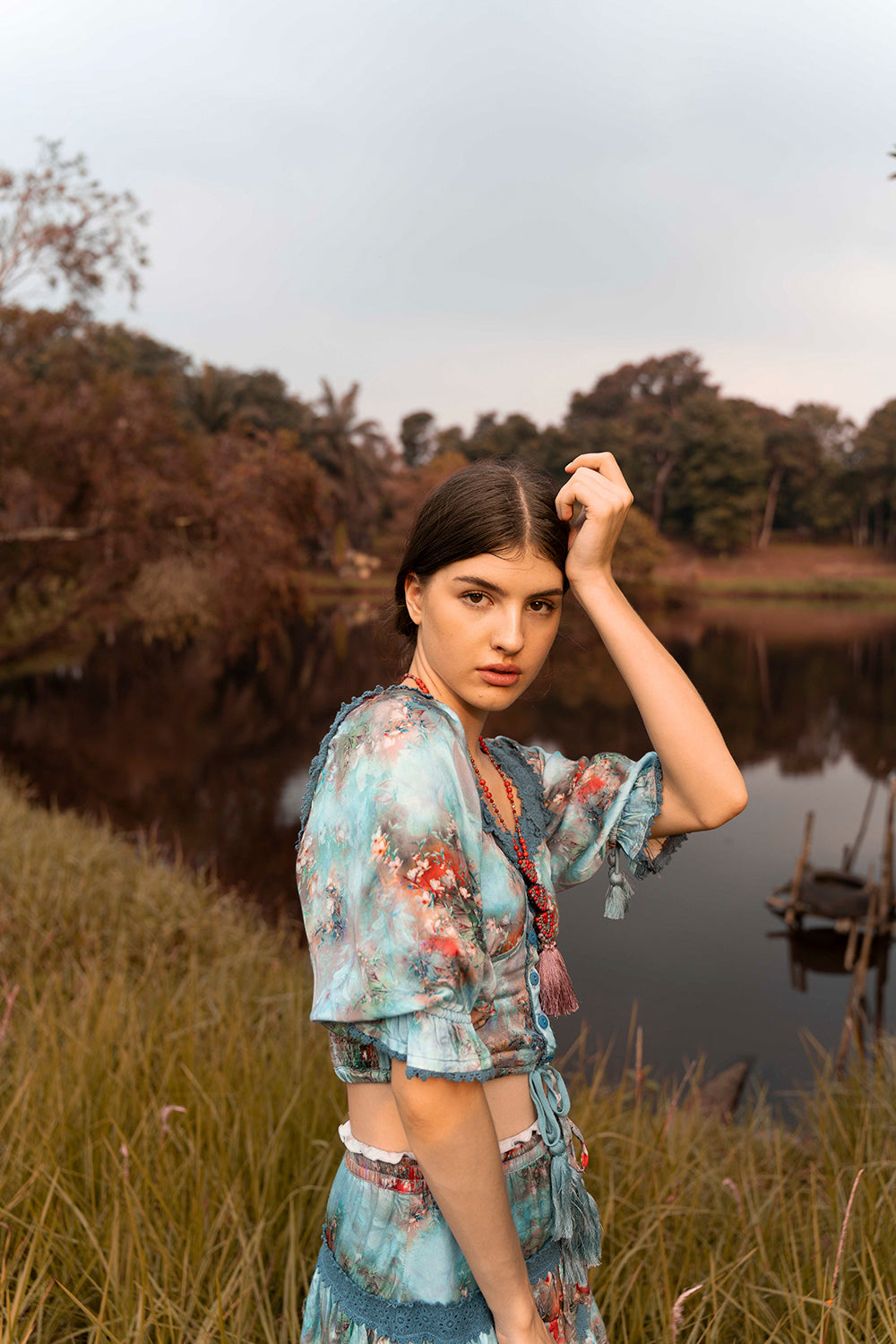 Sustainably sourced, beautifully crafted: the Aveline Crop Top for the eco-conscious bohemian