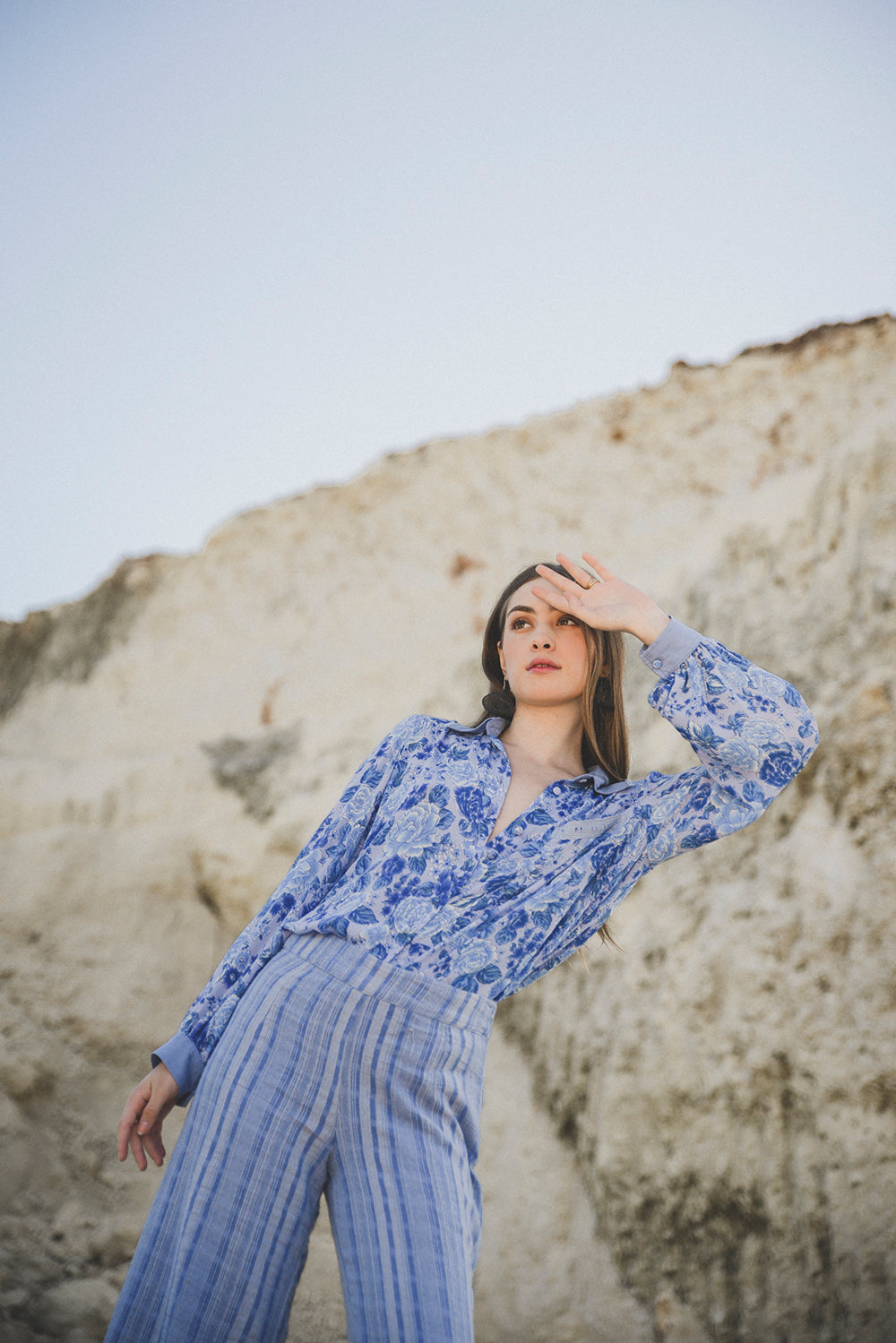 Ayana Blouse - Ibiza Blue - Peony by Tulle and Batiste - Ethical Slow Fashion - Free Shipping - Easy Returns