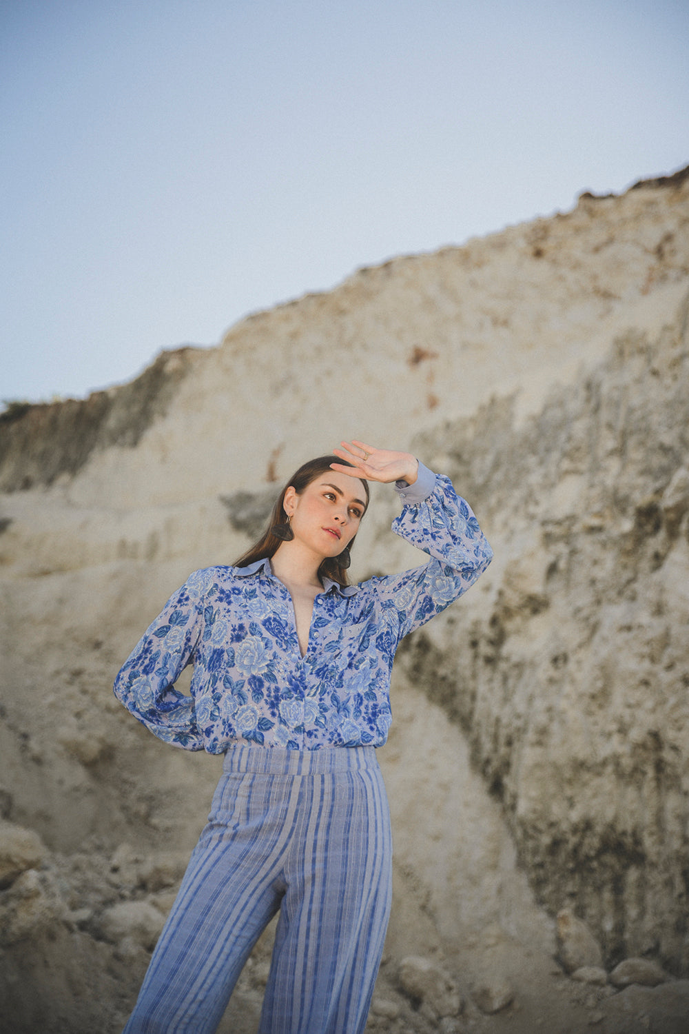 Ayana Blouse - Ibiza Blue - Peony by Tulle and Batiste - Ethical Slow Fashion - Free Shipping - Easy Returns