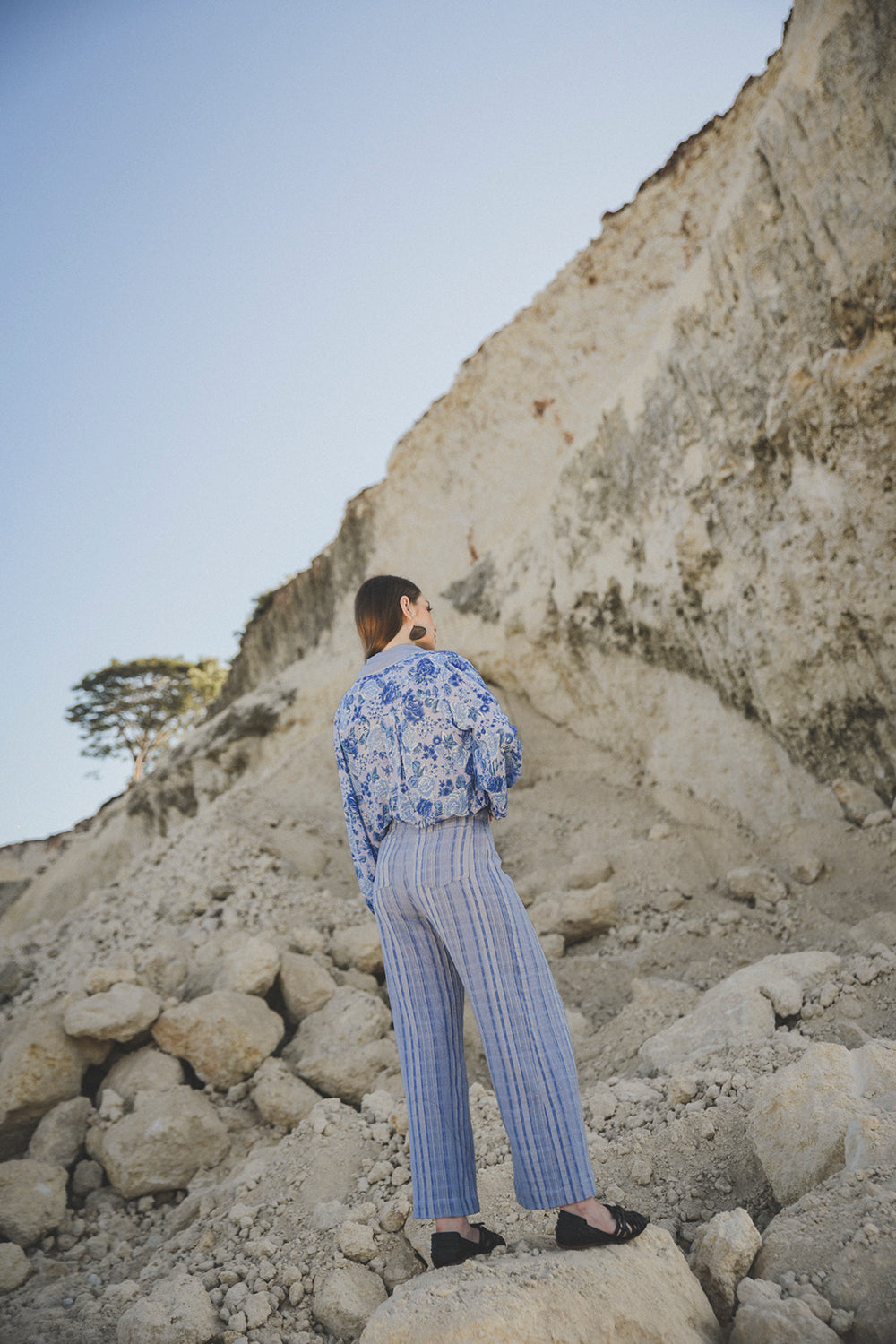 Ayana Blouse - Ibiza Blue - Peony by Tulle and Batiste - Ethical Slow Fashion - Free Shipping - Easy Returns