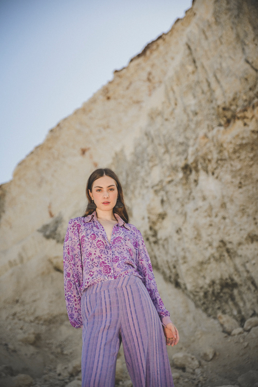 Ayana Blouse - Violet - Peony by Tulle and Batiste - Ethical Slow Fashion - Free Shipping - Easy Returns