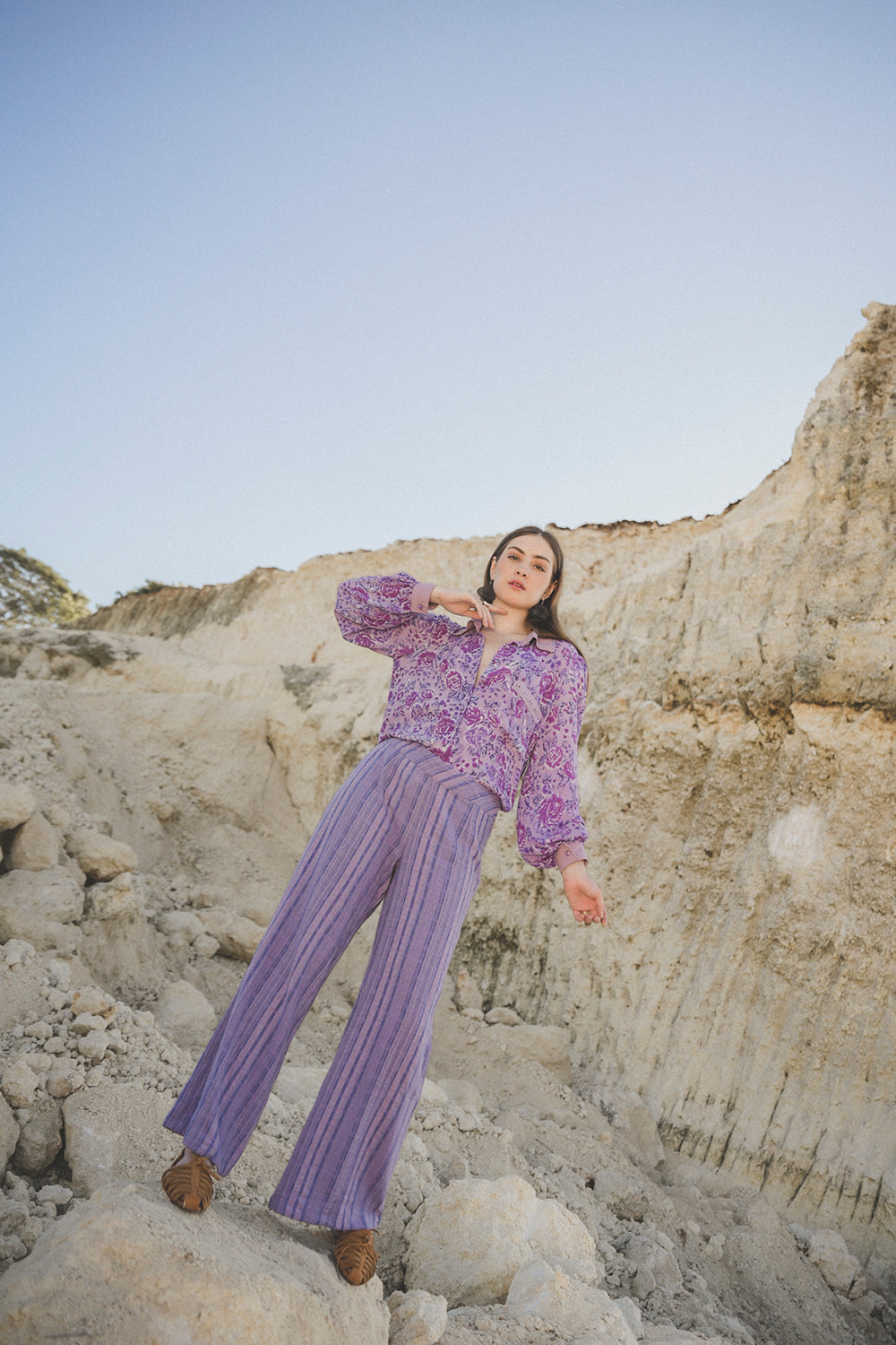 Ayana Blouse - Violet - Peony by Tulle and Batiste - Ethical Slow Fashion - Free Shipping - Easy Returns