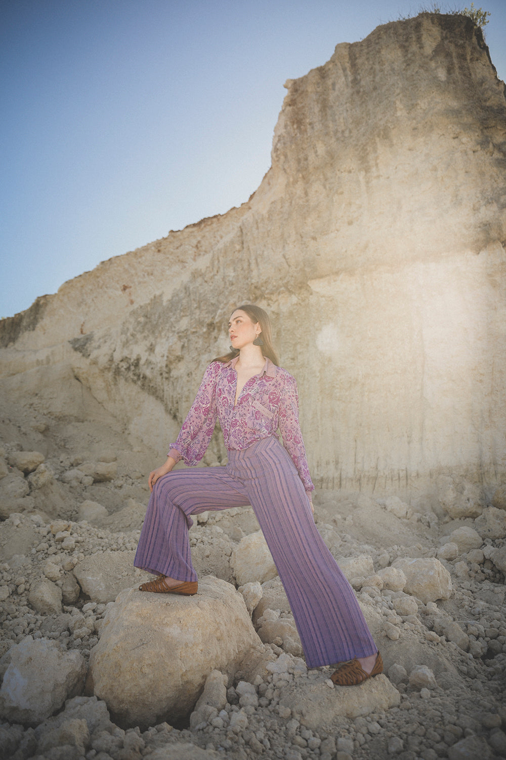 Ayana Blouse - Violet - Peony by Tulle and Batiste - Ethical Slow Fashion - Free Shipping - Easy Returns