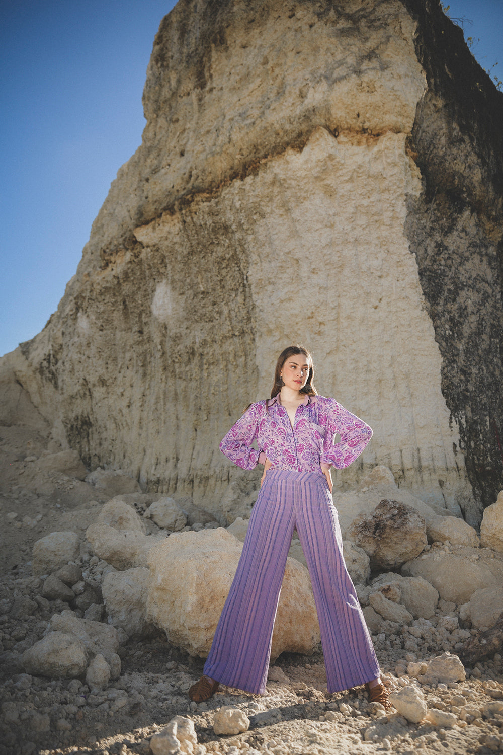 Ayana Blouse - Violet - Peony by Tulle and Batiste - Ethical Slow Fashion - Free Shipping - Easy Returns