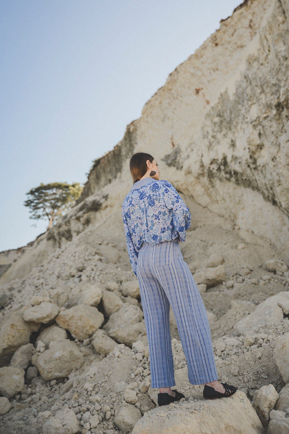 Ayana Pants - Ibiza Blue - Peony by Tulle and Batiste - Ethical Slow Fashion - Free Shipping - Easy Returns