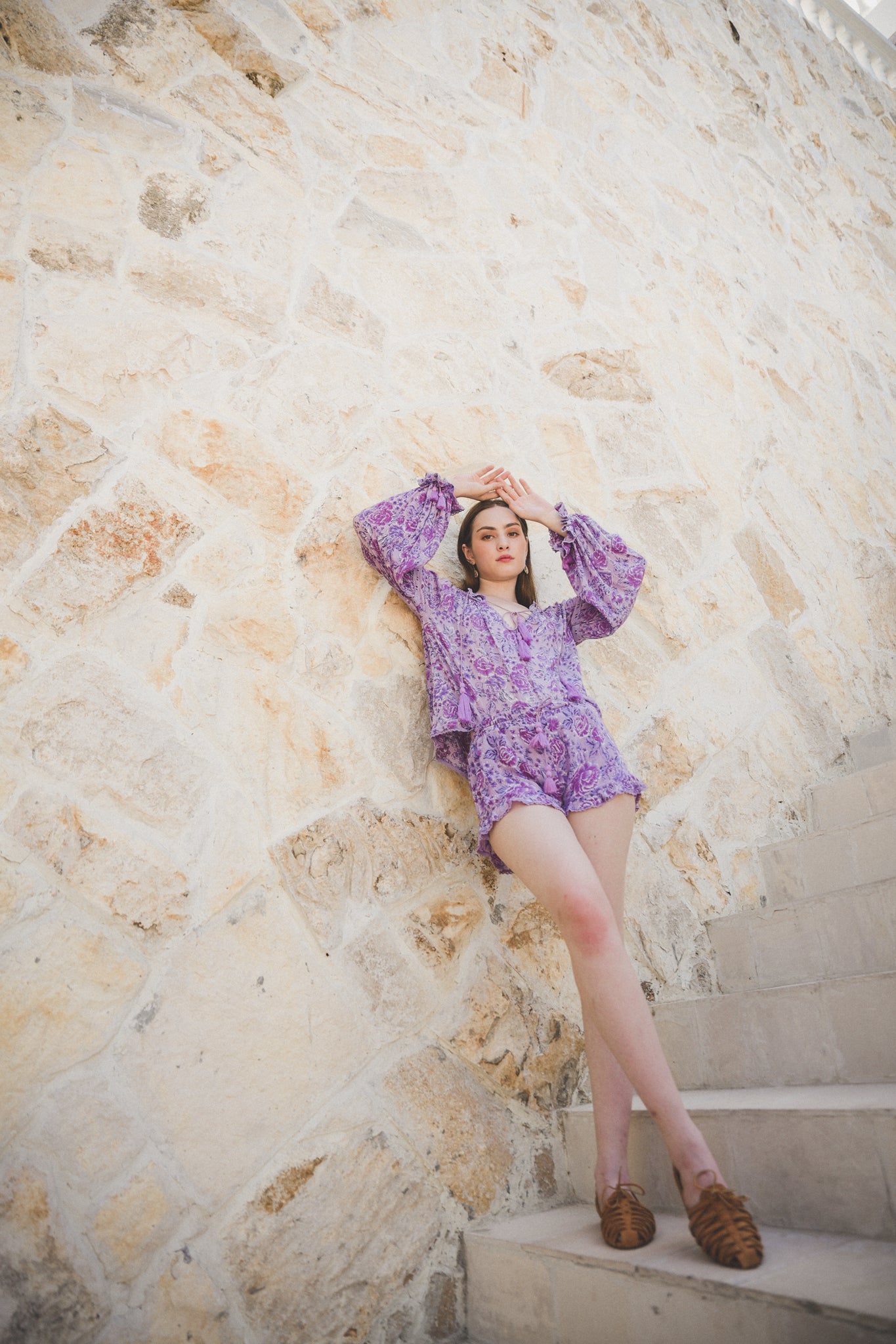 Calla Blouse - Violet - Peony by Tulle and Batiste - Ethical Slow Fashion - Free Shipping - Easy Returns