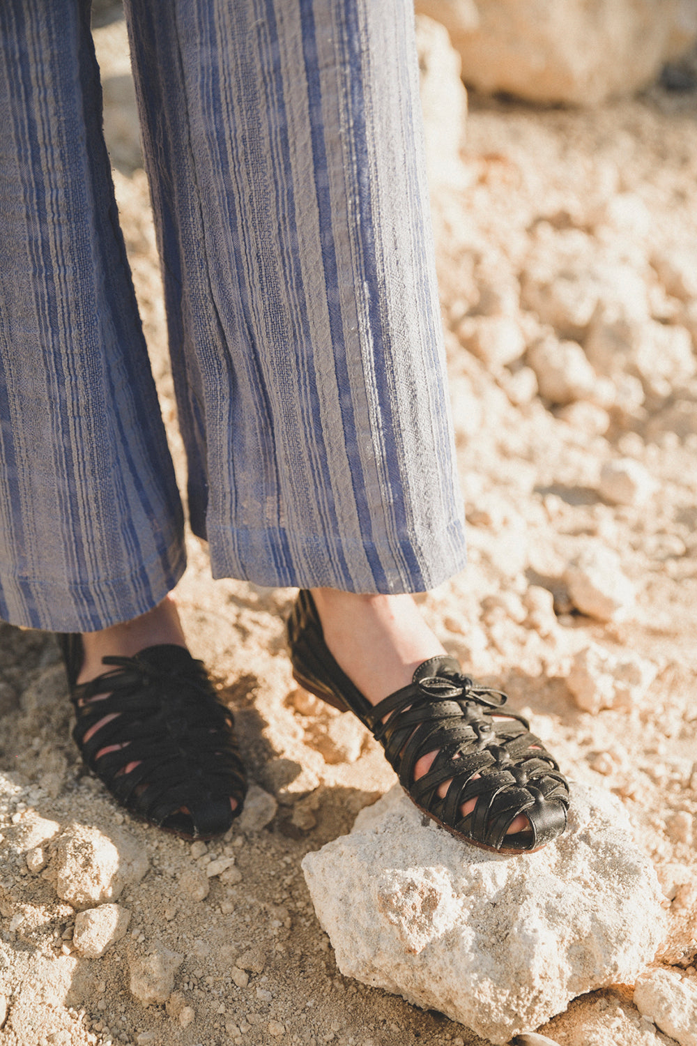 Calla Sandals - Obsidian - Peony by Tulle and Batiste - Ethical Slow Fashion - Free Shipping - Easy Returns