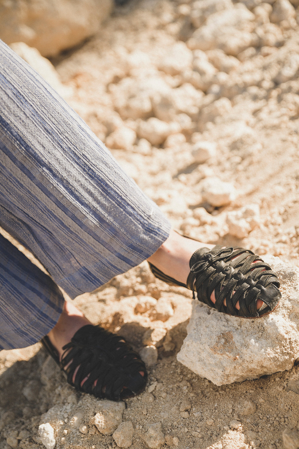 Calla Sandals - Obsidian - Peony by Tulle and Batiste - Ethical Slow Fashion - Free Shipping - Easy Returns