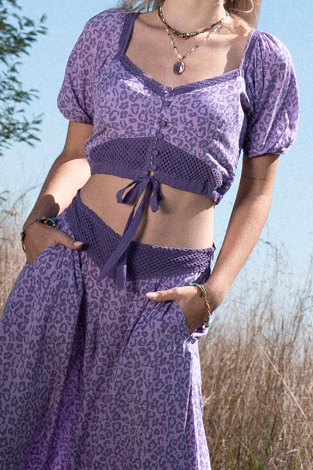 Clover Crop Top - Lilac - Into the Wild by Tulle and Batiste