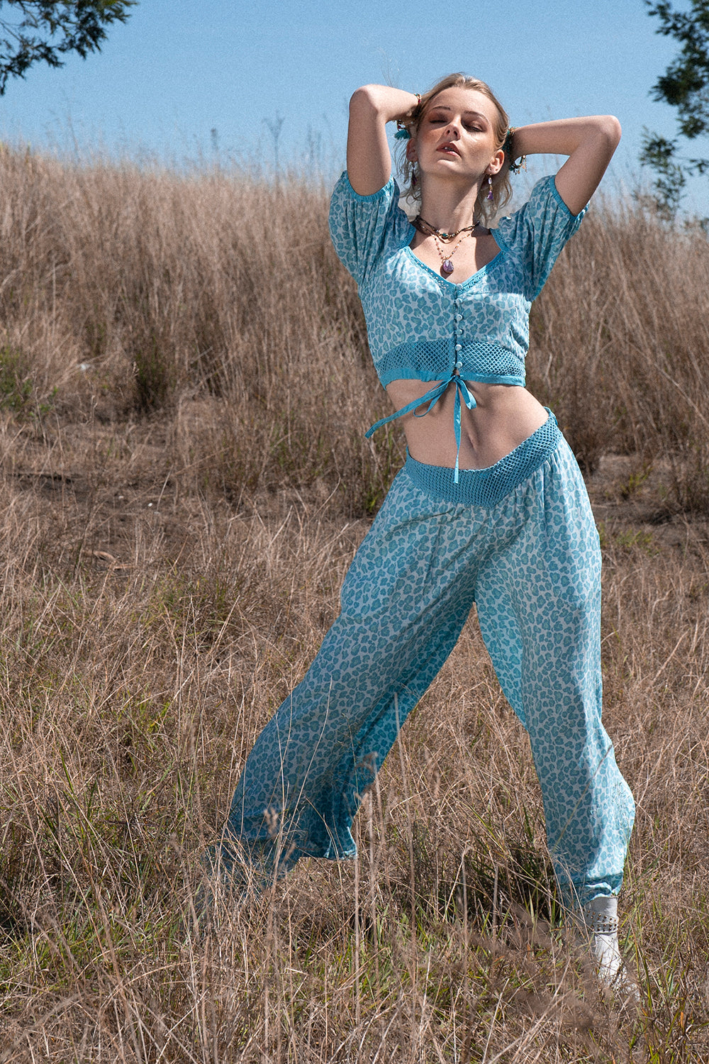Clover Culottes - Turquoise - Into the Wild by Tulle and Batiste