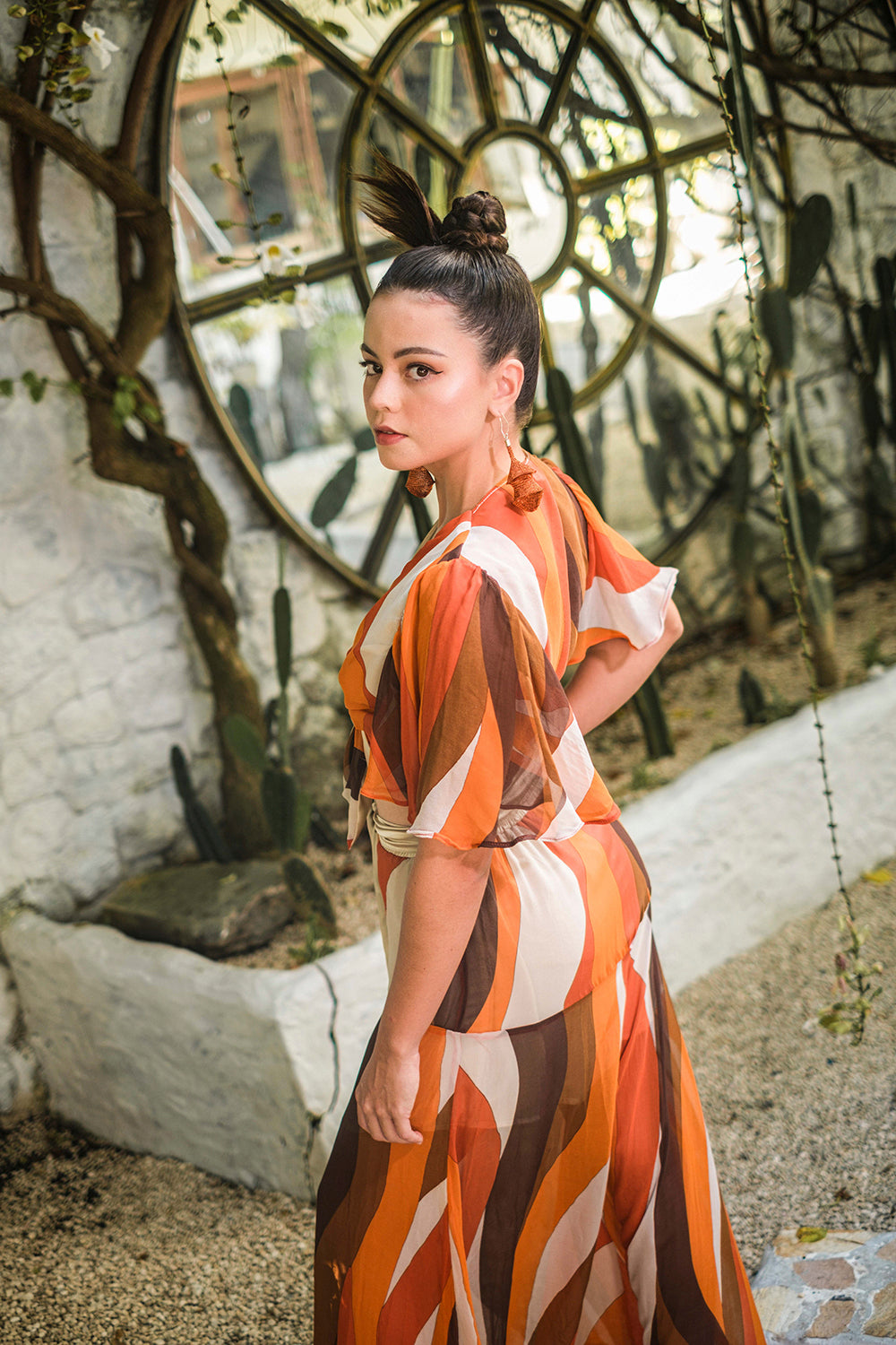 Celeste Wrap Top - Amber Mirage by Tulle and Batiste