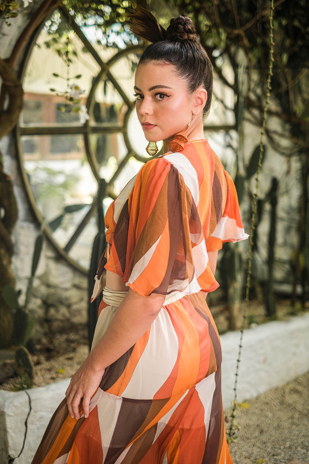 Celeste Wrap Top - Amber Mirage by Tulle and Batiste