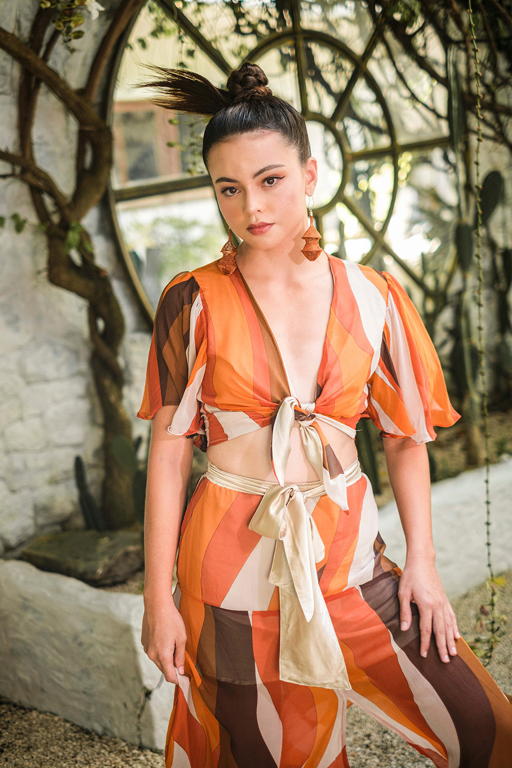 Celeste Wrap Top - Amber Mirage by Tulle and Batiste