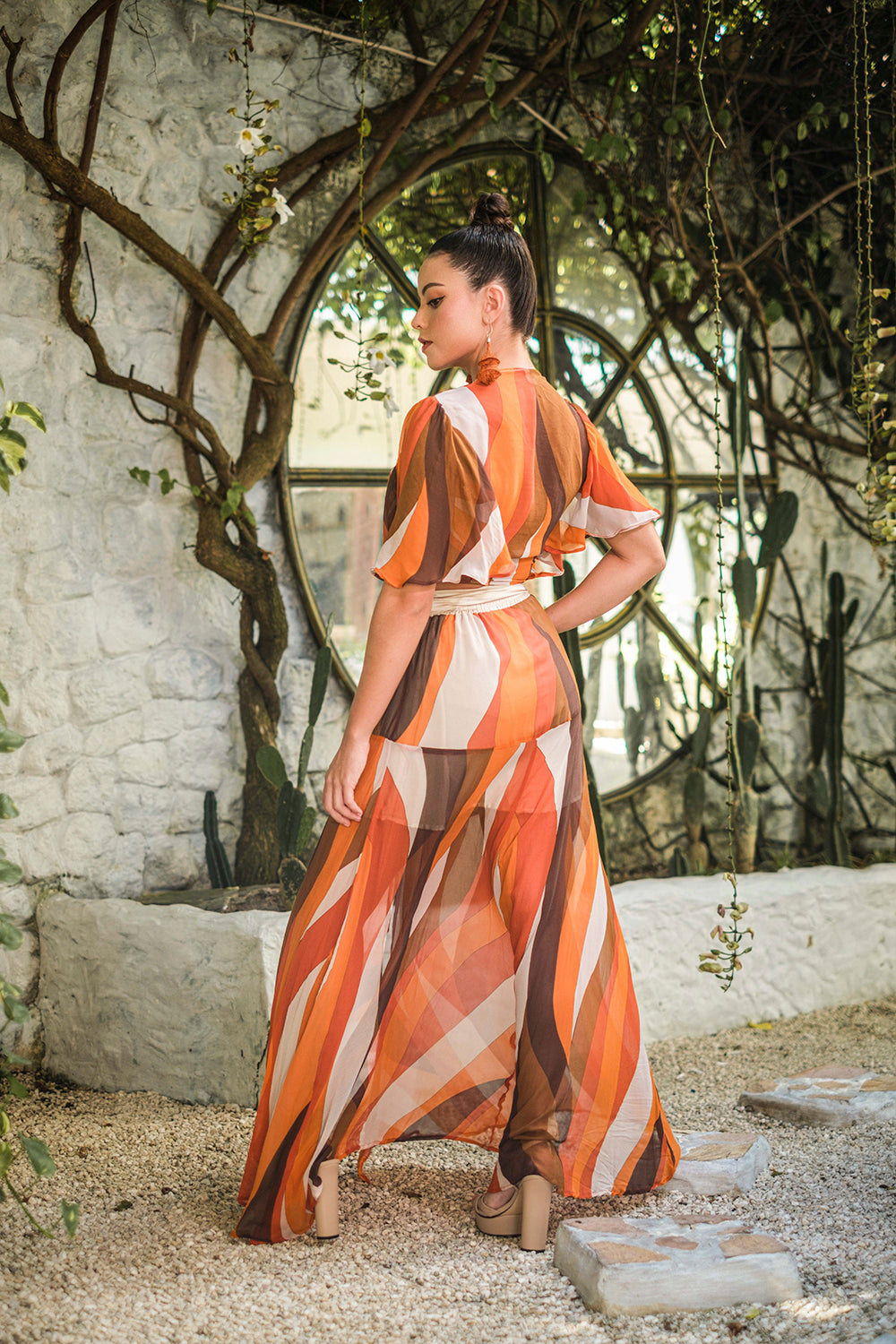 Celeste Wrap Top - Amber Mirage by Tulle and Batiste