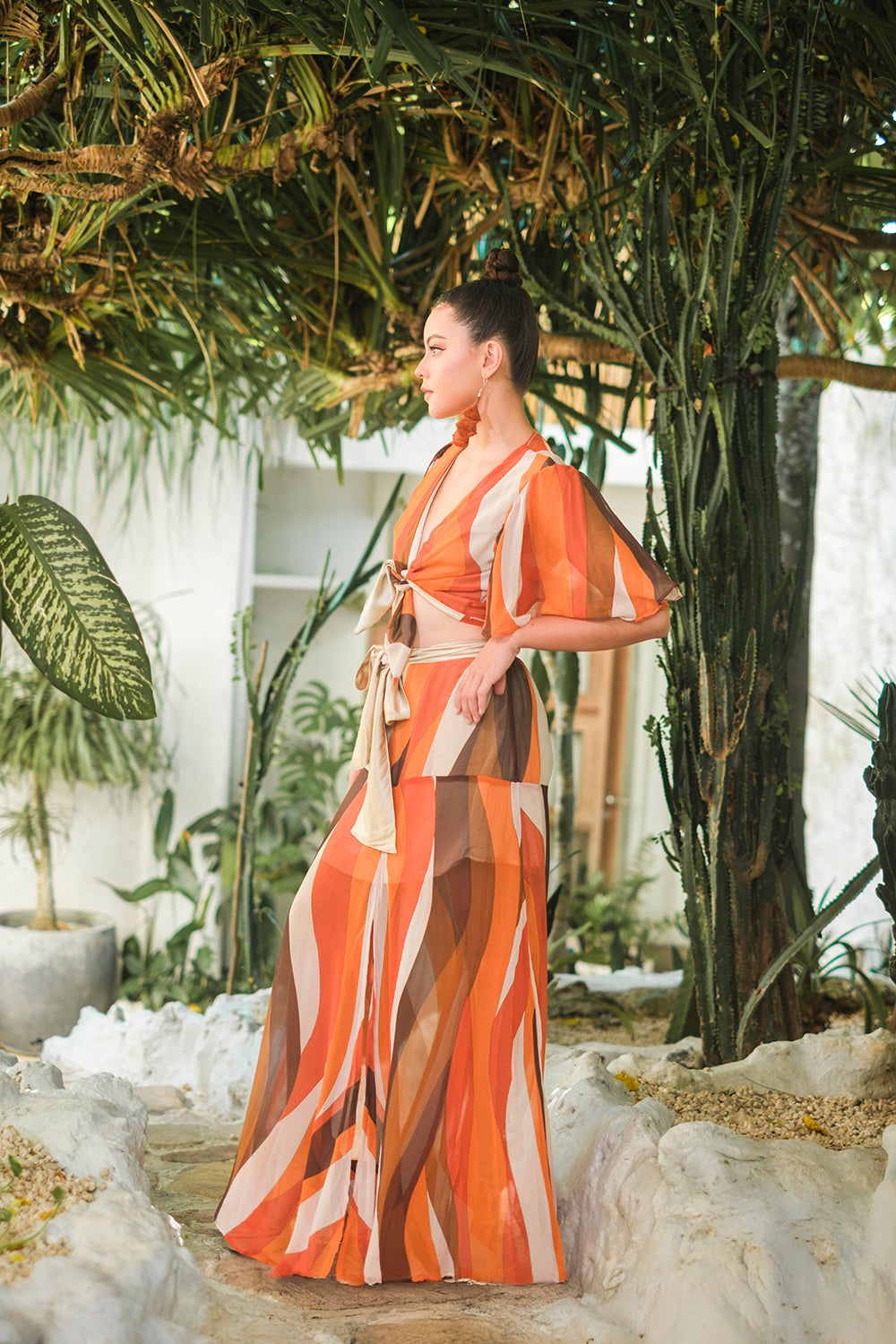 Celeste Wrap Top - Amber Mirage by Tulle and Batiste