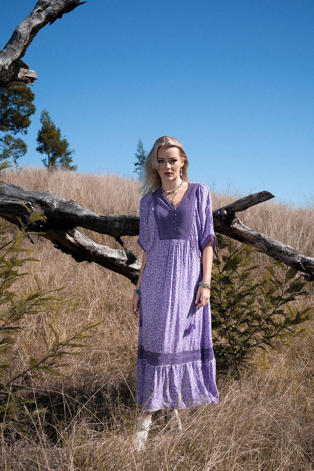 Daisy Boho Dress - Lilac - Into the Wild by Tulle and Batiste