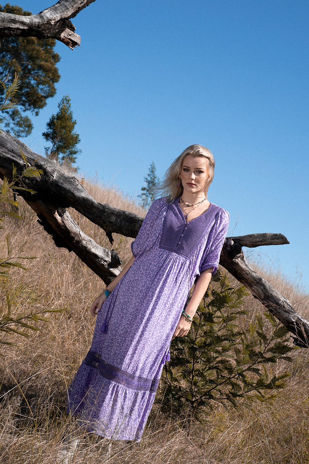 Daisy Boho Dress - Lilac - Into the Wild by Tulle and Batiste