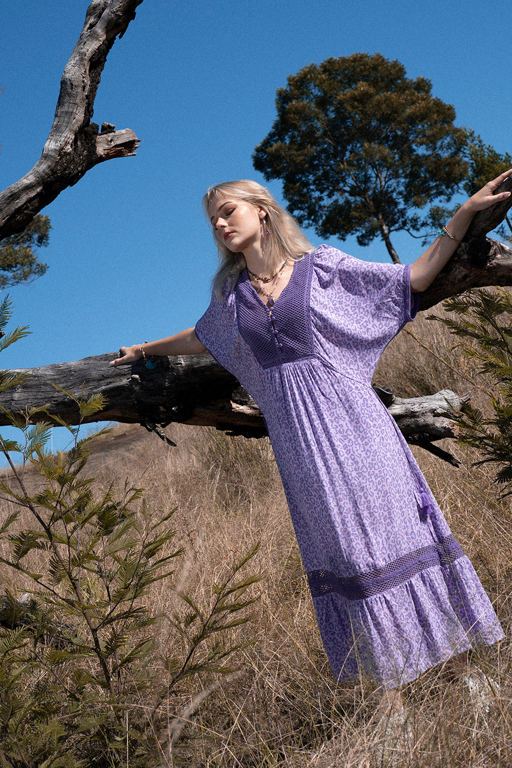 Daisy Boho Dress - Lilac - Into the Wild by Tulle and Batiste