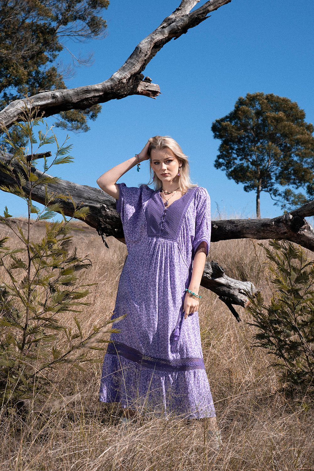Daisy Boho Dress - Lilac - Into the Wild by Tulle and Batiste