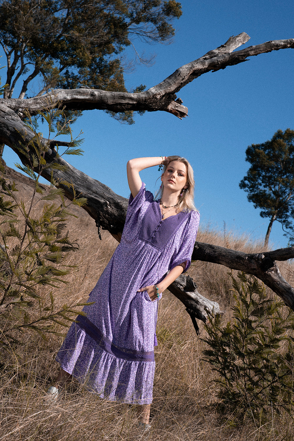 Daisy Boho Dress - Lilac - Into the Wild by Tulle and Batiste