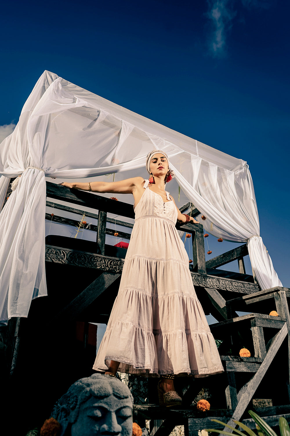 Dreamland Frill Maxi Dress - Rose Smoke - Dreamland by Tulle and Batiste