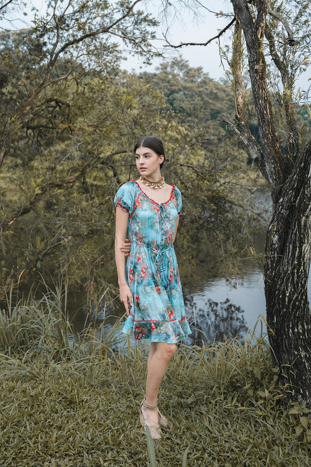 Ellwood Swing Dress - Forest Blue - Peony by Tulle and Batiste - Ethical Slow Fashion - Free Shipping - Easy Returns