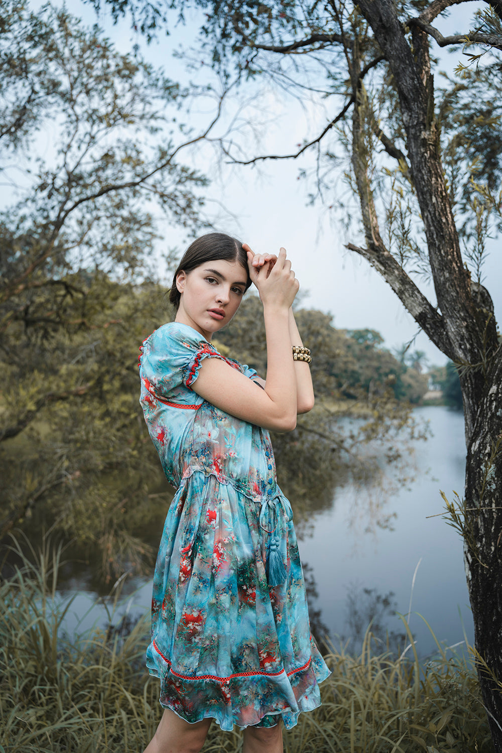 Ellwood Swing Dress - Forest Blue - Peony by Tulle and Batiste - Ethical Slow Fashion - Free Shipping - Easy Returns