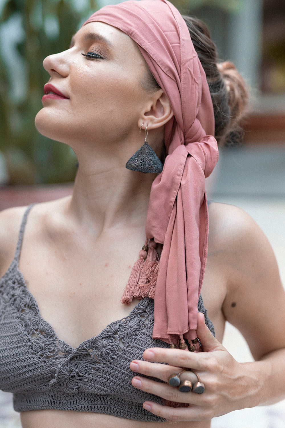 Elsie Crochet Bralette - Slate Grey - Dreamweaver by Tulle and Batiste