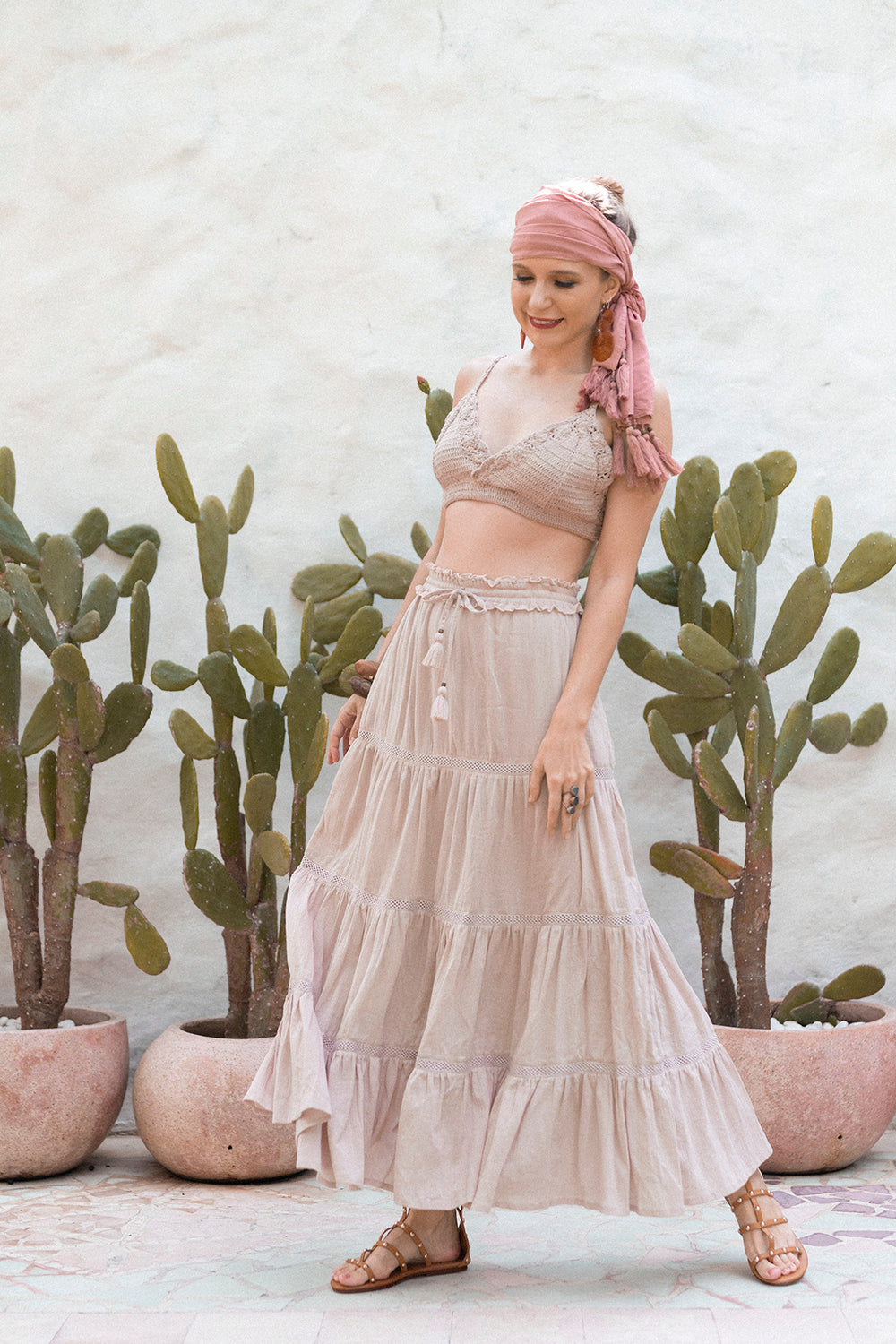 Elsie Crochet Bralette - Stone - Dreamweaver by Tulle and Batiste